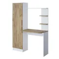 Vicco Schreibtisch Tessa, Arbeitstisch für das Büro, Weiß/Goldkraft Eiche, 122.9 x 33.4 cm
