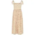 Lily and Lionel Midikleid Annie Smocked Wishing Well Floral Print Midi Dress Damen weiß 40