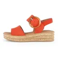 Gabor Keilsandalette, Riemchensandale, Sommerschuh mit modischer Zierschnalle rot 37 EU (4 UK)