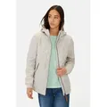 camel active Steppjacke mit Diamant Steppung Langarm Kapuze Markenlabel weiß XL (48)