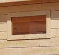 Karibu Fenster für Holz-Gartenhäuser naturbelassen 44 x 85 cm 38 mm Wandstärke