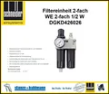 Schneider Druckluft Wartungseinheit WE 2-fach 0-12 bar R 1/2 W D426026 montiert