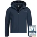 Kirkjubøur® Hestur Herren SOFTSHELLjacke 10.000 mm Wassersäule mit Kapuze und Fleecefutter, atmungsaktiv und wasserabweisend mit Stehkragen, Outdoor (as3, alpha, xx_l, regular, regular, Blau)