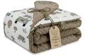 Babydecke Kuscheldecke Baby Decke Winterdecke mit Plüschstoff 75x100 cm - Kinderdecke Kinderwagen Blanket Babydecken Kinderwagendecke und Erstausstattung für Neugeborene und Kinder
