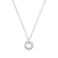 JOOP! Kette mit Anhänger für Damen, Silber 925, mit Zirkonia, 42+3 cm, silber, Geschenkidee, kommt in Schmuck Geschenk Box, 2040543