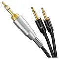 Ersatz-Audiokabel Draht Kompatibel mit Sennheiser HD212, HD477, HD212 Kopfhörer Ohrhörer - Schwarz