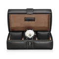 MODALO Gallante Uhrenbox für 3 Uhren – Elegante Uhren Aufbewahrungsbox mit weichem Innenfutter – Stilvolles Design für Damen & Herren (Schwarz)