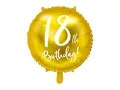 18. Geburtstag Folienballon Gold 45cm
