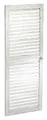 Kobolo Deko-Fensterladen Zier-Fensterladen Tür mit Lamellen - 35 x 90 cm - Vintage - weiß - Innenbereich und geschützter Außenbereich