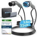Typ 2 Ladekabel 22kW 32A 3-Phasig 3,5m EV Kabel mit Tragetasche