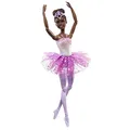 Barbie Dreamtopia Ballerina Puppe, Twinkle Lights Ballerina mit rosa Tutu und schwarzen Haaren, 5 Licht- und Soundeffekte, beweglich, Geschenk für Kinder ab 3 Jahren,HLC26
