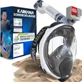 Die Preisgekrönte KAIMANA® Schnorchelmaske für Erwachsene & Kinder - absolut CO2 sicher - inkl. Tragetasche - Tauchermaske Erwachsene - Vollgesichtsmaske Tauchmaske