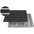 Emco Fußmatte Eingangsmatte DIPLOMAT + Bodenwanne Aluminium, Large Rips Anthrazit, rechteckig, Höhe: 75 mm, Größe: 750x500 mm, für Innen- und überdachten Außenbereich schwarz 75 cm x 50 cm x 75 mm