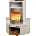 Kaminofen HARK "»Avenso GT ECOplus 8 KW«", weiß (titanfarben), Kaminöfen, creme-weiss