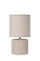 Tischlampe Keramik Nachttisch Beige Wohnzimmer 26 cm E14 Tischleuchte blendarm