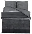vidaXL Bettwäsche-Set Dunkelgrau 220x240 cm Baumwolle