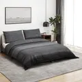 Duvet Overray Set 220x240 cm Baumwolle dunkelgrau