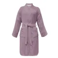 TOM TAILOR Kimonobademantel, Größe XL, 100% Baumwolle, CLASSIC BATHROBE Lila (Cozy Mauve)
