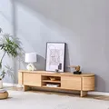 riess-ambiente TV-Board OAK GRAIN 200cm natur Eichenholz zwei Fächer zwei Schubladen