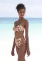 s.Oliver Highwaist-Bikini-Hose "Bauhinia", mit seitlich gekreuzten Bändern, Gr. 34 - N-Gr, creme bedruckt N-Gr