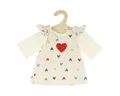 Heless Puppenkleidung Puppen-Kordkleid Herz-Konfetti mit T-Shirt beige Größe 28-35cm