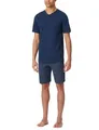 Schiesser Herren Schlafanzug kurz V-Ausschnitt - Nightwear Set, Admiral_182200, 54