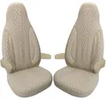 BREMER SITZBEZÜGE Autositzbezug für Fiat Sun Camper Hunter 630 Maxi (WPL405), Set, 2-tlg., Schonbezüge Sitzbezüge Fahrer und Beifahrer, in Beige
