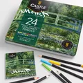 Castle Arts – 24 themenorientierte Buntstifte in einer Metallkiste, für Kunst...