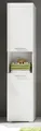Badschrank Hochschrank weiß Hochglanz 2-türig Badezimmer Bad Möbel 37x190 Amanda