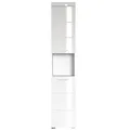 trendteam Hochschrank Badezimmerschrank Standschrank Amanda Weiß Hochglanz 190cm
