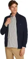 Tommy Hilfiger Herren Pullover mit Reißverschluss Essential Cotton Zip Thru Stehkragen, Blau (Desert Sky), XXL