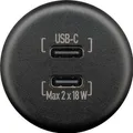 wentronic USB-C Dualer Einbaucharger, 2x18W, schwarz