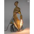 dekorative Tischlampe goldener Pfau im Frack H. 58cm antikgold Formano - Gold