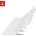 SNOCKS Füßlinge Loafer Socken Ballerina Socken (6-Paar) aus Bio-Baumwolle, perfekt für Ballerinas weiß 39-42