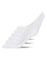 Snocks Füßlinge Damen & Herren aus Bio-Baumwolle 6 Paar - Unsichtbare Sneakersocken mit Silikonstreifen - Weich & Atmungsaktiv Ballerina Söckchen - Gr. 39-42 - Farbe Weiß