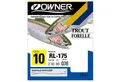 Owner Hooks Forellenhaken, Owner Forelle blau 150cm gebundene Haken Gr.12