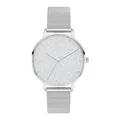 Tamaris Armbanduhr Damen Quarzuhr Analog 36mm, mit Edelstahl Armband, Glitzer, 3 ATM Wasserdicht