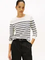 Tommy Hilfiger Rundhalspullover CO JERSEY STITCH LS C-NK SWT mit Logostickerei