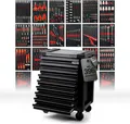 Mephisto ProLine "Full Black" Werkzeugwagen mit 9 Schubladen inkl. CRV Werkzeug