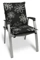 Beautissu Flores Niedriglehner 100x50 cm schwarz mit Blumen