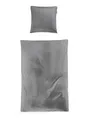 irisette Bettwäsche TOKIO Satin BL 155x200 cm grau Bettbezug Bettzeug