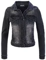 Rock Creek Damen Jeans Jacke Übergangs Jacke Denim Blouson Stretch Kurz Classic Jeansjacken Urban Stonewash D-401 Anthrazit S