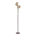 Stehlampe Wohnzimmer Rustikal Rostbraun Gold 181,2 cm G9 Stehleuchte Landhaus