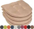 sunnypillow Stuhlkissen 4er Set Auflage 40x40 für Stühle, Bänke in Haus und Garten dick 5cm, Sitzkissen Sitzauflage Stuhlauflage Gartenkissen Esszimmerstuhl