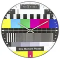 NeXtime große Design-Wanduhr "TESTPAGE DOME", lautlos, rund, Bunt, ø 35 cm