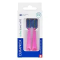 Curaprox CS 5460 Ortho Reisezahnbürstenköpfe - für Zahnspangenpflege/Ultraweiche Reinigung/Rosa | 2-teilig/Hergestellt in der Schweiz