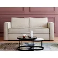 Schlafsofa mit Matratze 3-Sitzer - Cord - Beige - Liegefläche 140 cm -  Matratze 14 cm - LORETO