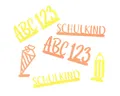 HALBACH Dekofigur Deko-Schriftzüge und Streuteile aus Filz zur Einschulungsfeier, 2 Stü