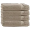 TRENDBUY24 Handtuch Set Handtücher Duschtücher Gästetücher Baumwolle Frottee Premium 4er Set, 100% Baumwolle (4-St), Duschtuch beige 50 cm x 100 cm
