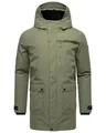 STONE HARBOUR Herren warme lange Winterjacke mit Teddyfleece gefütterter Kapuze und Brusttasche Netaan XX Dusty Olive Gr. 3XL